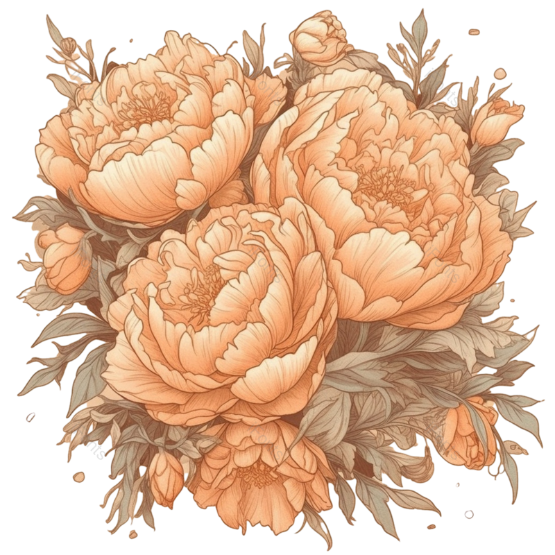 母亲节图片,牡丹元素,花卉PNG,花草免抠素材